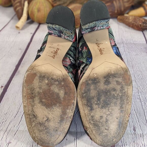 SAM EDELMAN CAMBELL FLORAL BROCADE BOOTIES - Picture 8 of 9